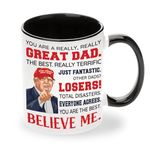 Viberty Dad Gifts from Daughter, Son, Kids, Wife - Best Dad Ever Gifts - Gifts for Dad - Fathers Day, Birthday Gifts For Dad - Funny Dad Gifts, New Dad Presents Ideas - Dad Ceramic Mug 11Oz