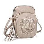 GLITZALL Cross Body Bag, Small Shoulder Bags with Multi Pocket, Tassel Satchel Purse Hollow out, Ladies Phone Bags Fashion