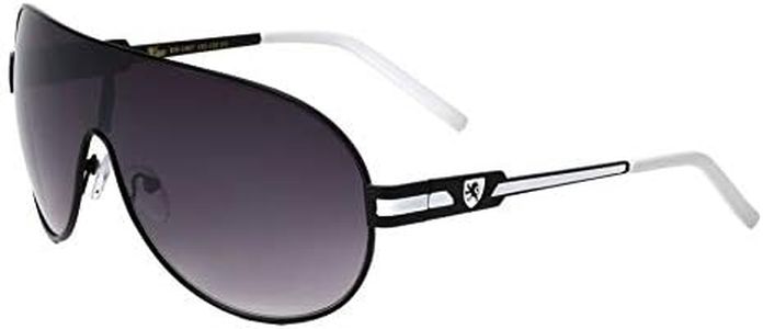 Khan Indy - One Piece Shield Sunglasses (Smoke Black White)