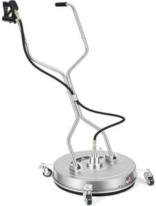 BouPower 30" Pressure Washer Surface Cleaner with 4 Wheels, 5200PSI Stainless Steel Surface Cleaner Attachment, Stainless Steel Dual Handle Pressure Washer for Concrete Driveway Sidewalk Deck Patio