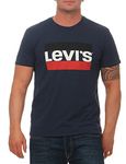 Levi's Men's Sportswear Logo Graphic T-Shirt, Dress Blues, XL