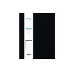 Blue Sky Professional Padfolio, 9.5" x 12", Black Leather-Like Textured Cover, Paper Notepad Included