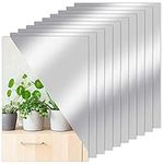 Moguer 10 Pcs Mirror Sheets,Wall Mirror Stickers Set Cuttable Mirror Self Adhesive Acrylic Mirror Tiles Mirror for School Home Decor(1mm,23x15 cm)