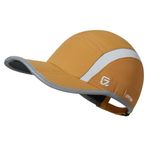 GADIEMKENSD Quick Dry Sports Hat Lightweight Breathable Soft Outdoor Run Cap (Folding Series,Dark Goldenrod)