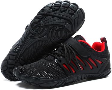 MIFAWA Barefoot Shoes Men Zero Drop Shoes Men Toe Shoes For Men Minimalist Shoes For Men Trail Running Shoes Men Workout Shoes For Men Hiking Shoes For Men Barefoot Walking Shoes Running Shoes For Men, black red, 11