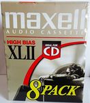 MAXELL XLII Audio Cassettes - 8 Pack -90 Minute- High Bias