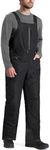 FREE SOLDIER Men's Insulated Waterproof Snow Bibs Ski Overalls(Black,L/32L)