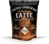 Elderwise Coffee - Latte - Lion's Mane, Chaga, Reishi, Cordyceps, MCT Oil, Coconut Cream & Sea Moss - 12 Servings - Freeze Dried Instant Coffee - Chemical free - Fair Trade