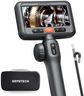 DEPSTECH 210° Two-Way Articulating Borescope Tool, Industrial Endoscope Camera with Light, 0.24in Slim Probe, 5ft Waterproof Flexible Snake Tube, Video Inspection Scope Camera for Automotive Mechanics