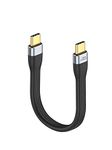 CableCreation Short USB C Cable 0.5Feet, USB C 2.0 to USB C PD FastCharging Cord, USB Type C Cable for Power Bank 60W, Compatible with MacBook Pro Air, iPad Pro, Chromebook Pixel, Galaxy S22, Black