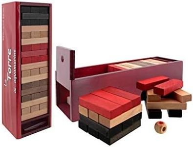 Aquamarine Games Torre Pro XL, Juego de Habilidad (Compudid CP310026), Color Madera, 25 x 8 x 8 cm