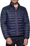 Tommy Hilfiger Men's Lightweight Down Alternative Packable Puffer Jacket Coat, Midnight, S