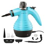 Comforday Multi-Purpose Handheld Pressurized Steam Cleaner with 9-Piece Accessories, Handheld Steamer Perfect for Stain Removal, Curtains, Car Seats, Floor, Bathroom, Window Cleaning (Light Blue)