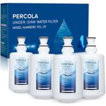 PERCOLA F-201R Under Sink Water Filter, Replacement for InSinkErator Instant Hot & Hot/Cool Water Dispensers Water Filter Cartridge F-201R, 500 Gallons (4 Packs)