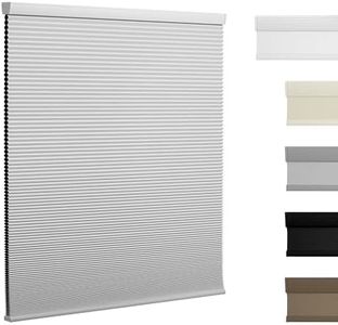 Boolegon Blackout Cellular Shades Cordless Pull Down Cellular Blinds Thermal Insulated Honeycomb Blinds for Windows, White, 29.5" W x 48" H
