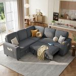 LINSY HOME Sectional Sleeper Sofa w