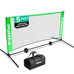 PIKKOFUN Mini Pickleball Net (5 FT Wide), Small Portable Dink Practice Net for Indoor & Outdoor, 60-Second Tool-Free Setup, Carry Bag Included, Pickleball Gifts for Women & Men