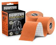 (2 Pack) Premium Kinesiology Tape | Athletic Tape Supports & Protects Muscles, Knees, Shoulders & Plantar Fasciitis | Waterproof & Hypoallergenic | Uncut Kinesiology Tape (Orange)