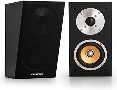 Subwoofers Hi-Fi Auna 2, Altavoz Subwoofer Pasivo 60 W RMS con 100 W de Potencia, Altavoces Estéreo y Home Cinema, Barra de Sonido Subwoofer Estéreo de 10 cm y Tweeter de 2 vías de 2,5 cm, dolby atmos