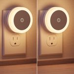 Night Light, Plug into Wall [2Pack] with Light Sensors, LED Night Light for Kids Room, Baby, Bathroom Night Light, Stair, Hallway Light, Warm White