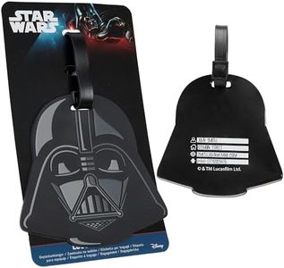 Disney Luggage Tags for Suitcases, Baggage Identification Tag for Travel with Name Address (Black Darth Vader)