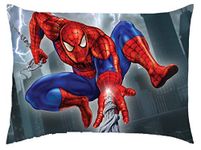 NISHOMES Velvet Printed Kids Cartoon Pillow Fiber Filled Size 12x18 Inches (Red)