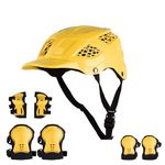 Koko Dragon Kids Skating & Cycling Helmet | Protective Gear for Boys & Girls (Yellow, Medium 560 MM)