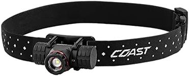 Coast XPH25R Rechargeable Dual Power Head Torch - 400 Lumens, Black