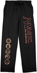 Magic The Gathering Logo and Icons Men's Black Graphic Sleep Pants-XL