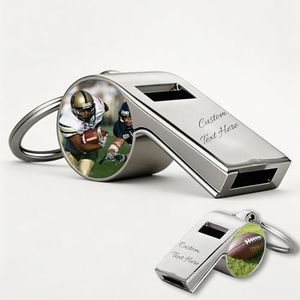 RSQGT Personalized Coach Whistle with Custom Photo & Engraved Text