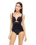 Flexees by Maidenform Women's Ultimate Slimmer Wear Your Own Bra Torsette Body Briefer #2656,Black,Medium