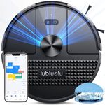 Lubluelu Robot Vacuum Cleaner with Mop 4500Pa,3 in 1 Robotic Vacuum, Laser Navigation, 5 Maps,Super Slim, Carpet Auto Boost,WiFi/App/Alexa,Vacuum Robot ideal for Hard Floor, Pet Hair, Carpet(Black)