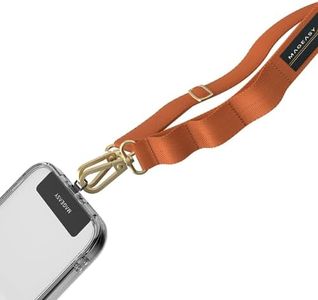 MAGEASY Crossbody Cell Phone Lanyard - Premium Strap Cell Phone Lanyard | 20mm Wide Universal Adjustable Phone Strap for iPhone, Samsung, and More | for Traveling, Hiking, Daily Use - Orange