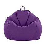 90 * 110cm Extra Large Bean Bag Cover Sofa Slipcover Perfect for Stuffed Animal Toys Storage, Purple