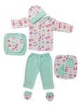 My Tiny Wear Full Sleeves New Born Baby Gift Set, Infant Clothing Gift Set, essentials kit, Cotton Set, Suit Set, Just born, Dress, Boy, Girls, 8 Pieces | Items | products, 0-3 Months(Mint)