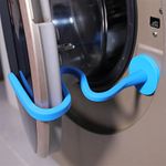 Front Load Washer Door Prop Stop, Flexible Washer Door Stop, Door Open Stop with 66mm Magnet Base Fits Most Washing Machines (Blue)