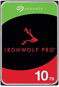 SeagateIronWolf Pro, NAS, 3.5" HDD, 10TB, SATA 6Gb/s, 7200RPM, 256MB Cache, 5 Years or 2M Hours MTBF Warranty