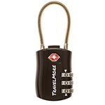 1-Pack TSA Approved Travel Combination Cable Luggage Locks for Suitcases & Backpacks | TSA Lock | Luggage Lock | Black