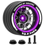 GOUPRC Upgrade metal RC Hand Wheel Remote Control Steering Wheel with Brake Disc Brake Caliper for SANWA MT4/MT5/M12/M17 FLYSKY NB4 Series RC Remote Control (Purple）