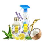 awenest 1 Liter Kitchen Cleaner Spray Kit I Kitchen Surfaces, Gas Stove, Countertop, Chimney, Tiles, Sink, Glass, Wood I 100% Plant Based All Purpose Herbal Cleaner I No Toxins I Sea Salt & Lavender