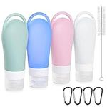 Bigqin 4Pcs Silicone Travel Bottles