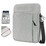 Dadanism 9-11 Inch Tablet Sleeve Carrying Case Shoulder Bag for iPad 9/8/7th 10.2, iPad Pro 11 M4 M2 2024, iPad Air 11" 2024, iPad Air 5/4 10.9, iPad 10th 10.9, Galaxy Tab A9+/S9 FE/A8, Gray