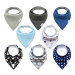 ALVABABY Baby Drool Bandana Bibs For Drooling Teething Feeding Reusable Adjustable Snap Super Absorbent 100% Cotton Unisex Boys Girls Newborn Infant Toddler 8 pcs Deer Bibs Baby Gifts