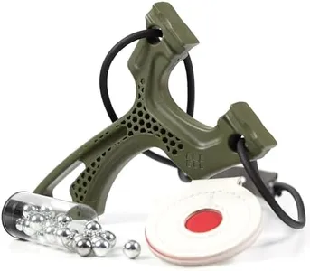 SimpleShot Torque Slingshot with Target, Ammo, and Looped Tube Bands for Professional Target Shooting Precision Sling Shot (Green)