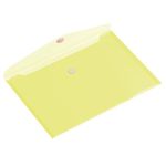 Europel Wallet Folder (Pack of 10) | A4 Size | Envelope Document Folder with Hook & Loop Closure | Clear Yellow | for Home, Offices, School & Businesses | Landscape Document Organizer & Holder, 190153