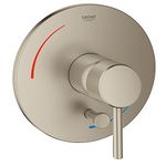 Grohe 29102EN1 Concetto Soft 1-Handle Bath/Shower Trim Kit in Brushed Nickel (Valve Sold Separately)