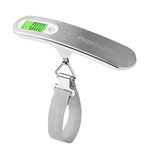 Hypercube Luggage Scale Portable Digital Weight Scale for Travel Suitcase Weigher with Tare Function 110 Lb/ 50Kg Capacity Grey