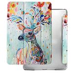 DuraSafe Cases for iPad Mini 5th Gen 2019 7.9 Inch [ Mini 5 ] A2133 A2124 A2126 MUXH2HN/A MUXF2HN/A MUXG2HN/A Shock Proof Magnetic Dual Angle Stand with Honeycomb Pattern Printed Cover - Deer Print