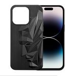 Prolet Superhero Soft Mobile Case Compatible for iPhone 14 Pro 3D Engraved | Shockproof | 360 Degree Protection | Scratchproof Cover- Black