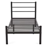 Twin XL Bed Frame with Headboard and Footboard-NOAH MEGATRON Metal Platform Bedframe, 14 Inch Heavy Duty Mattress Foundation, No Box Spring Needed… (Twin XL)